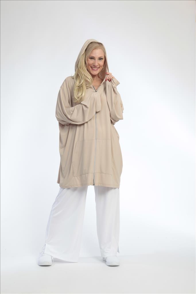  AKH Fashion Jacke in gerader Form, aus Materialmix, 0792.06707, Beige, Schick, Modern