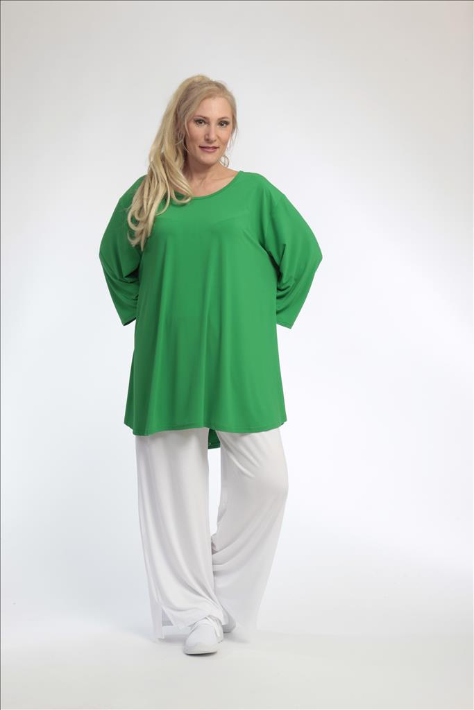  Bigshirt von AKH Fashion aus Materialmix in Glocken-Form, 0792.08971, Grün, Schick, Modern