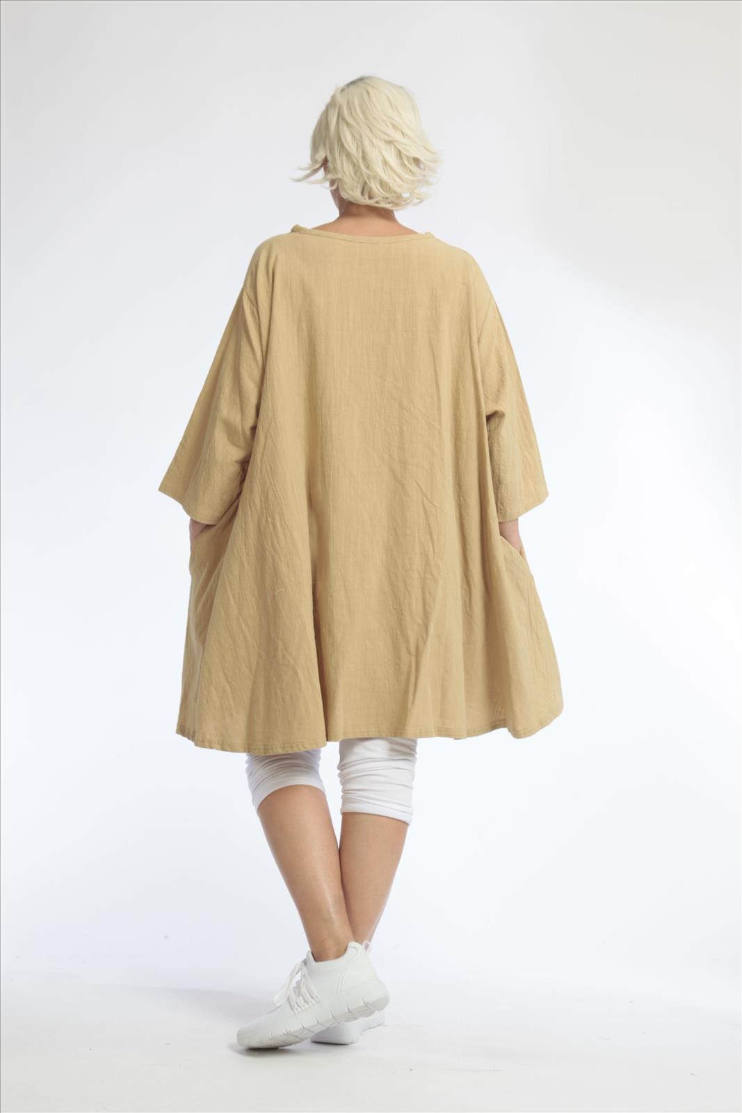  A-Form Bigshirt von AKH Fashion aus Baumwolle, 1033.06570, Beige, Unifarben, Schick, Modern