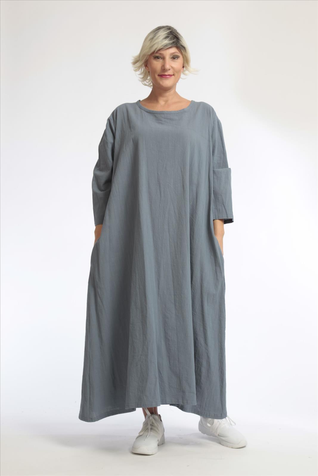  Ballonkleid von AKH Fashion aus Baumwolle, 1033.06790, Blau, Schick, Modern, Bequem