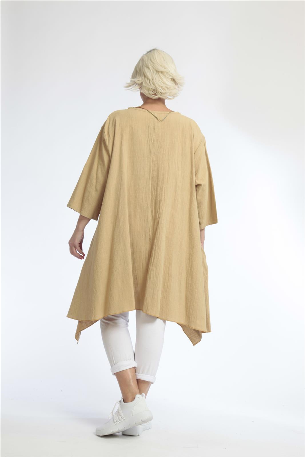  A-Form Bigshirt von AKH Fashion aus Baumwolle, 1033.06567, Beige, Unifarben, Schick, Modern