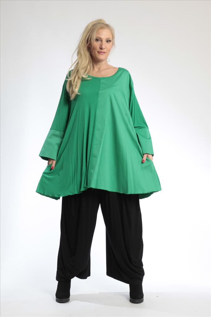  A-Form Bigshirt von AKH Fashion aus Viskose, 0802.06686, Grün, Schick, Modern, Bequem