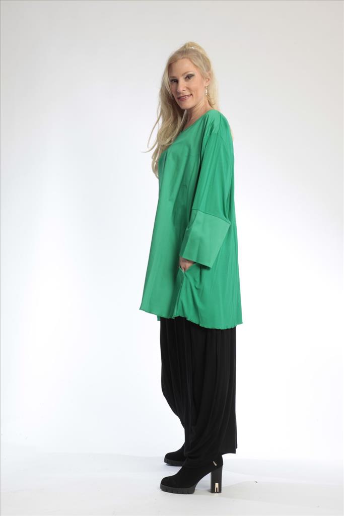  A-Form Bigshirt von AKH Fashion aus Viskose, 0802.06686, Grün, Schick, Modern, Bequem