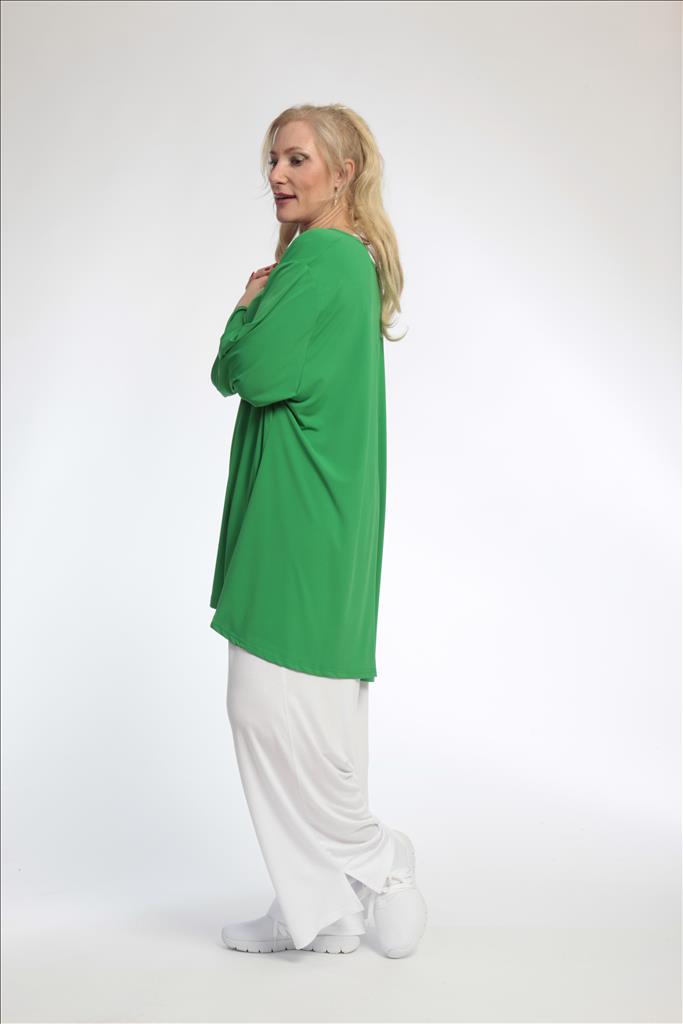  Bigshirt von AKH Fashion aus Materialmix in Glocken-Form, 0792.08971, Grün, Schick, Modern