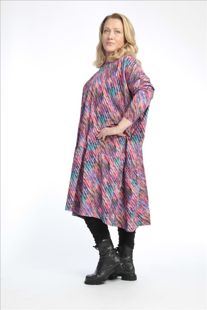  Kleid von AKH Fashion aus Baumwolle in gerader Form, 0768.06363, Multicolor, Ausgefallen