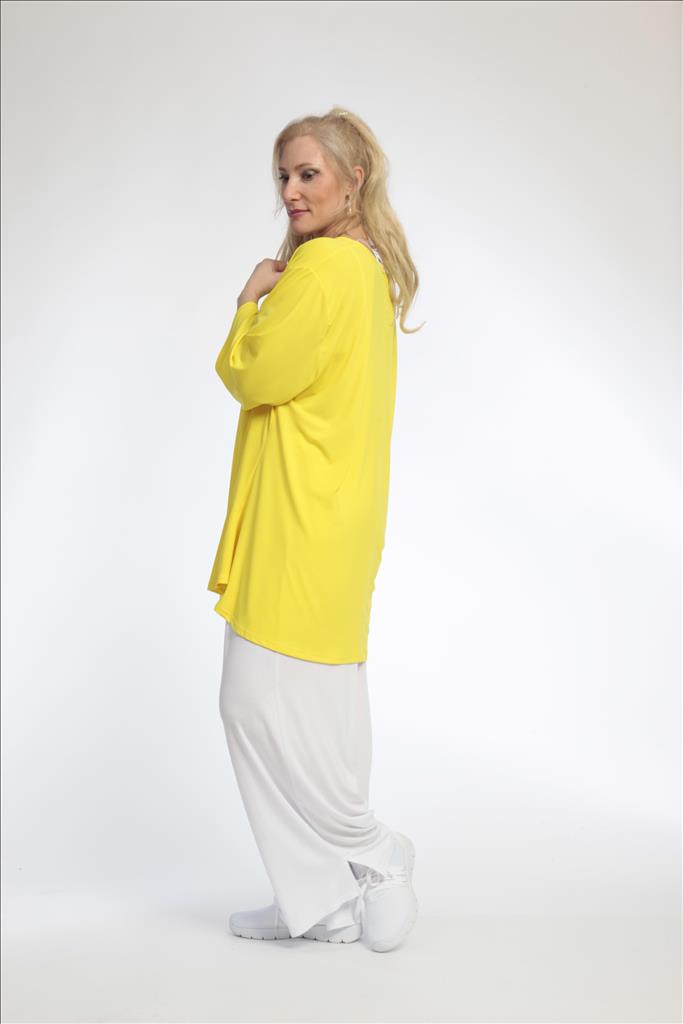  Bigshirt von AKH Fashion aus Materialmix in Glocken-Form, 0792.08971, Gelb, Schick, Modern