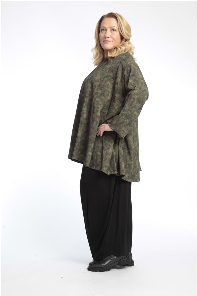  A-Form Bigshirt von AKH Fashion aus Baumwolle, 0768.00593, Oliv, Unifarben, Schick, Modern