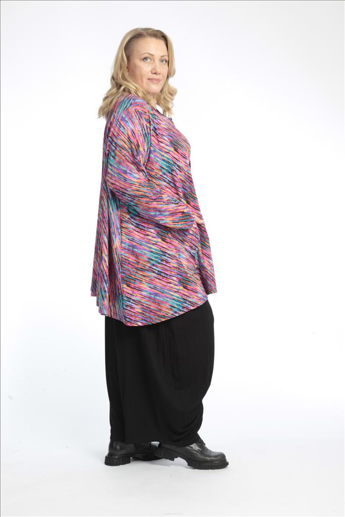  A-Form Jacke von AKH Fashion aus Baumwolle, 0768.01382, Multicolor, Streifen, Ausgefallen