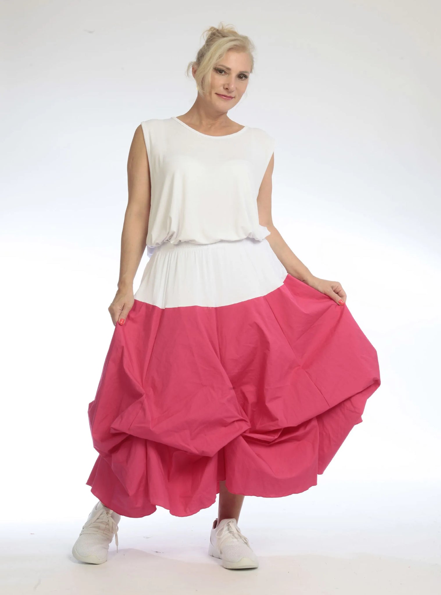  Ballonrock von AKH Fashion aus Baumwolle, 1109.07559, Fuchsia, Schick, Modern, Bequem