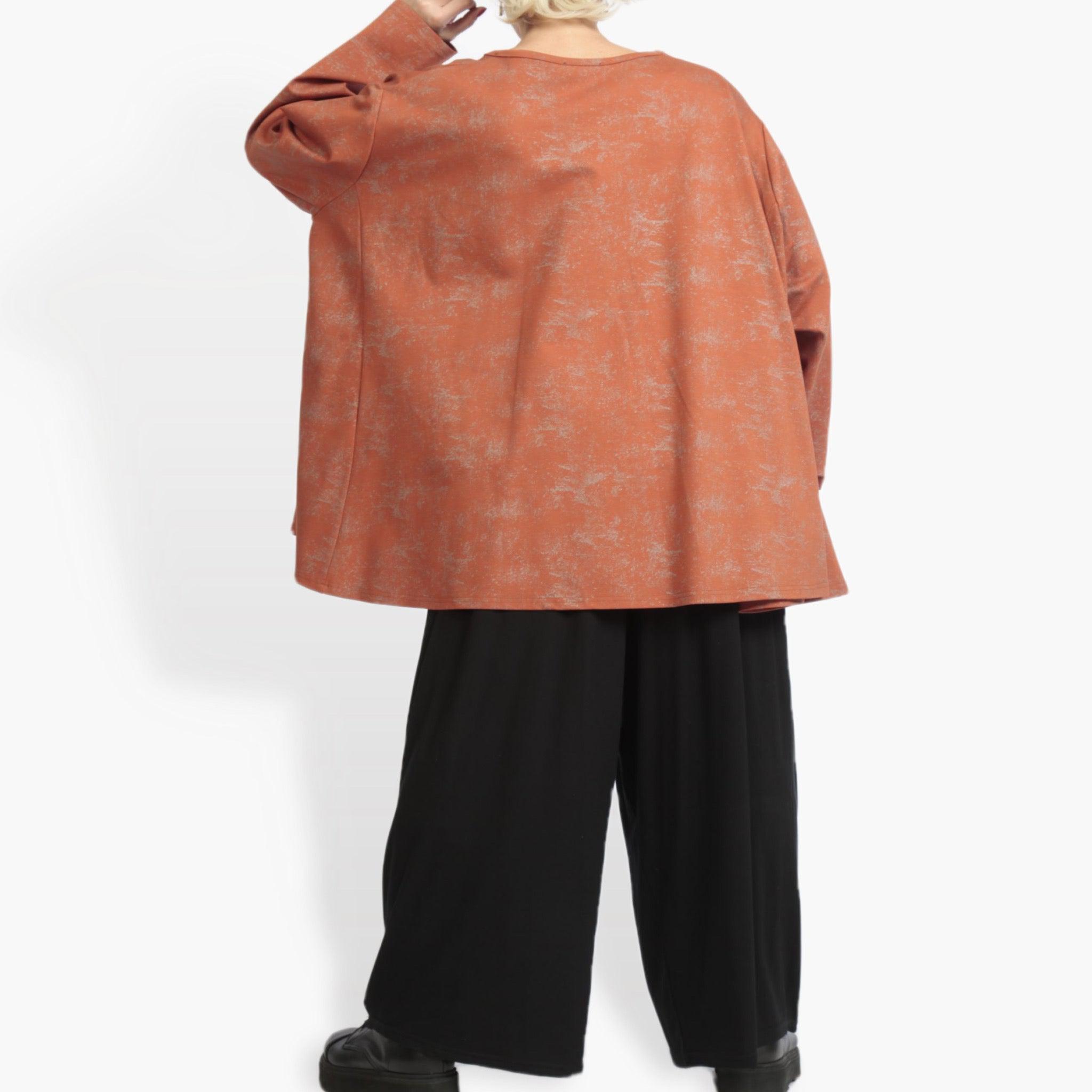  A-Form Bigshirt von AKH Fashion aus Viskose, 0958.00593, Terracotta, Schick, Modern, Bequem