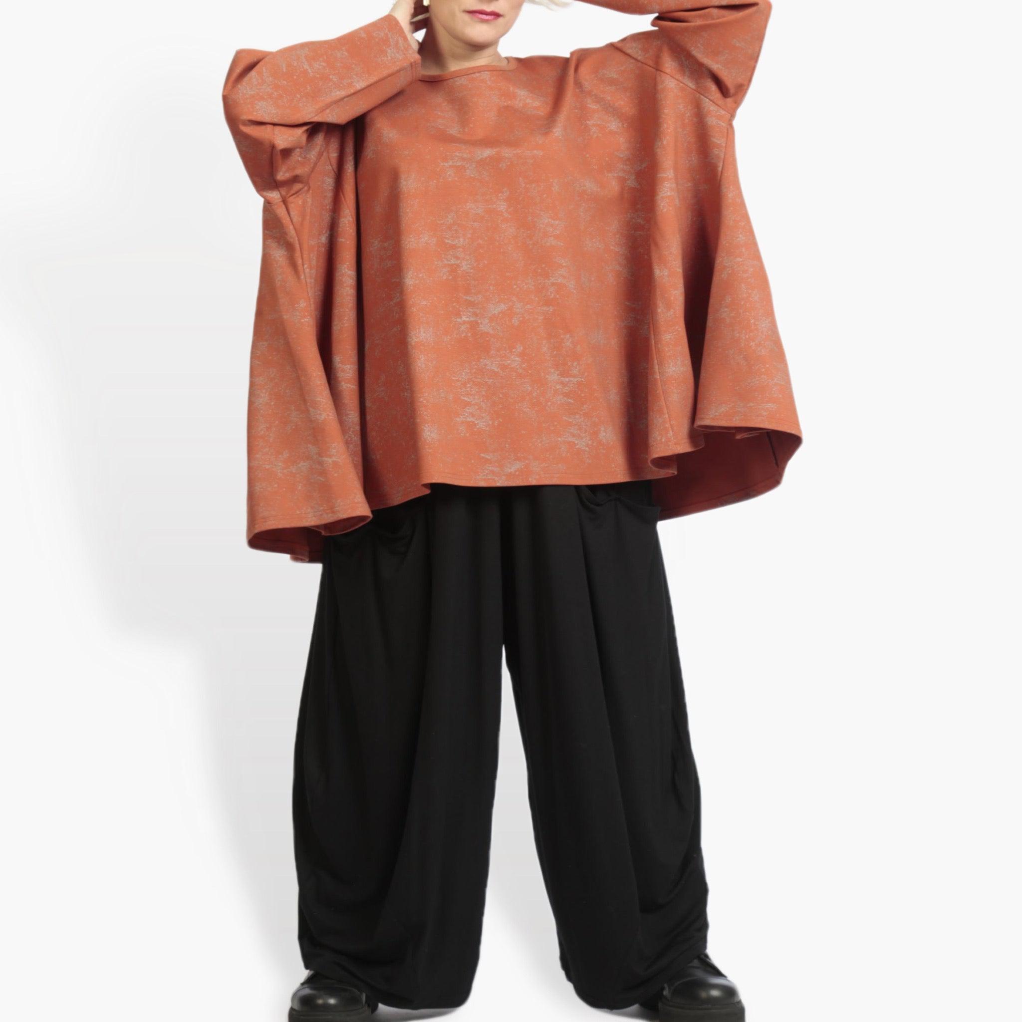  A-Form Bigshirt von AKH Fashion aus Viskose, 0958.00593, Terracotta, Schick, Modern, Bequem