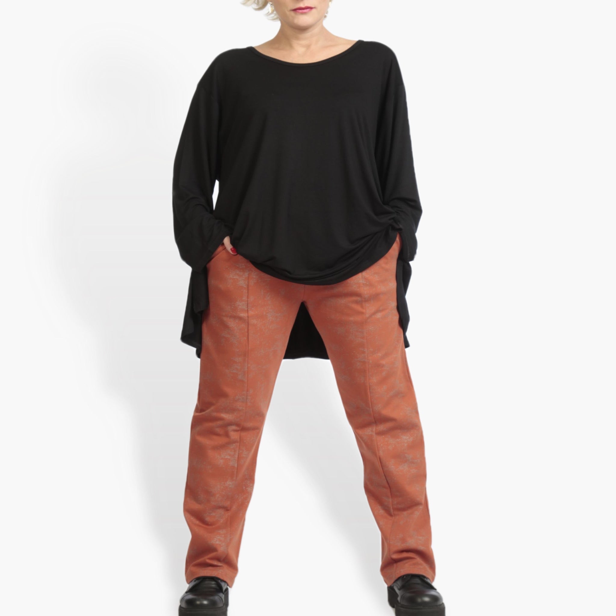  Hose von AKH Fashion aus Viskose, 0958.02608, Terracotta, Schick, Modern, Bequem