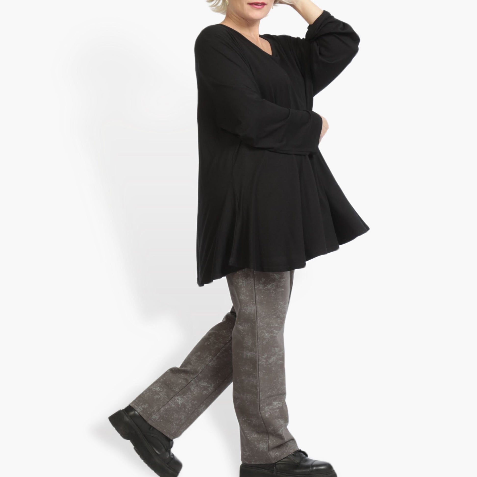  Hose von AKH Fashion aus Viskose, 0958.02608, Grau, Schick, Modern, Bequem