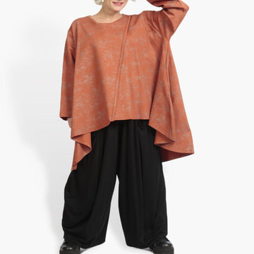  A-Form Bigshirt von AKH Fashion aus Viskose, 0958.06804, Terracotta, Unifarben, Ausgefallen