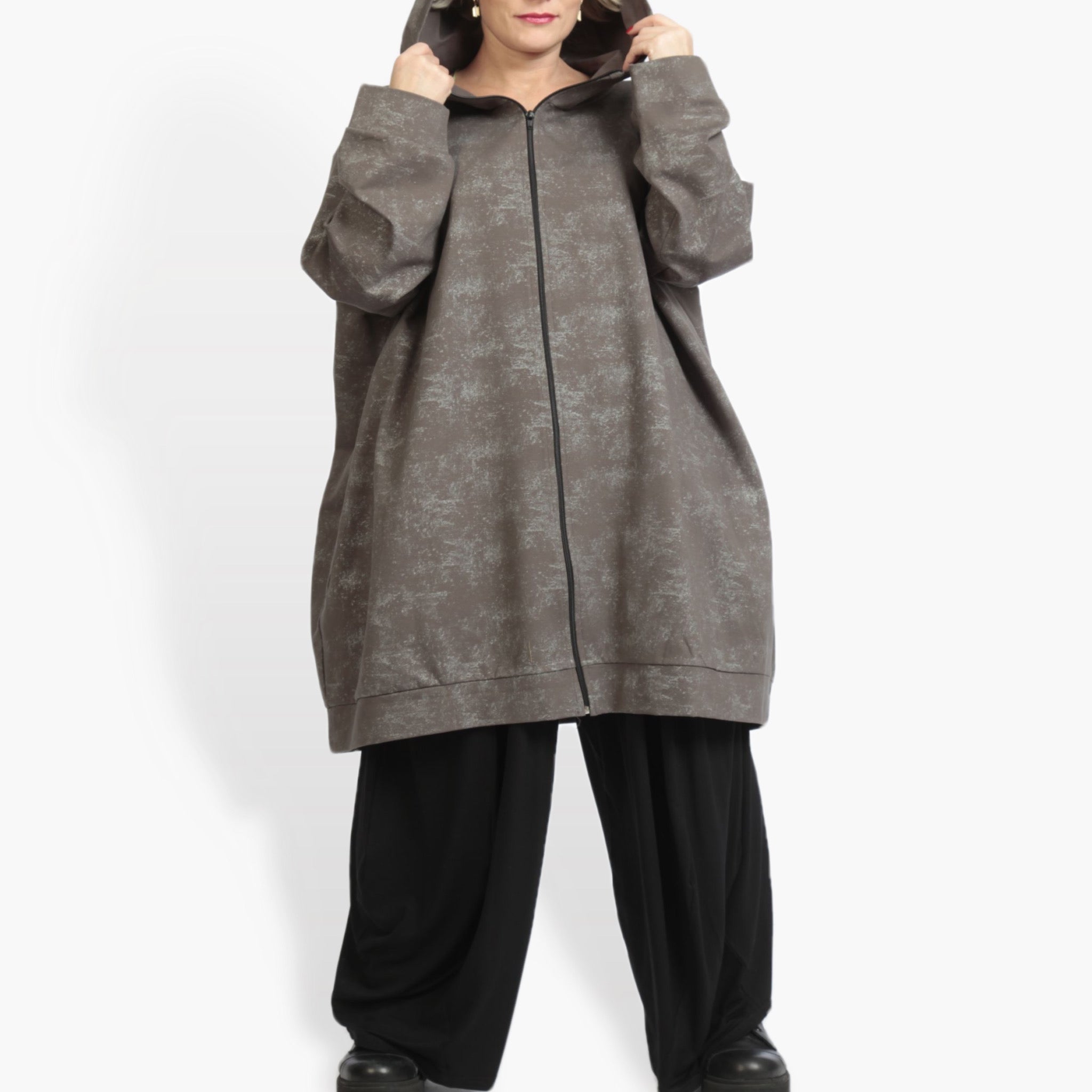  Ballonjacke von AKH Fashion aus Viskose, 0958.06819, Grau, Schick, Modern, Bequem