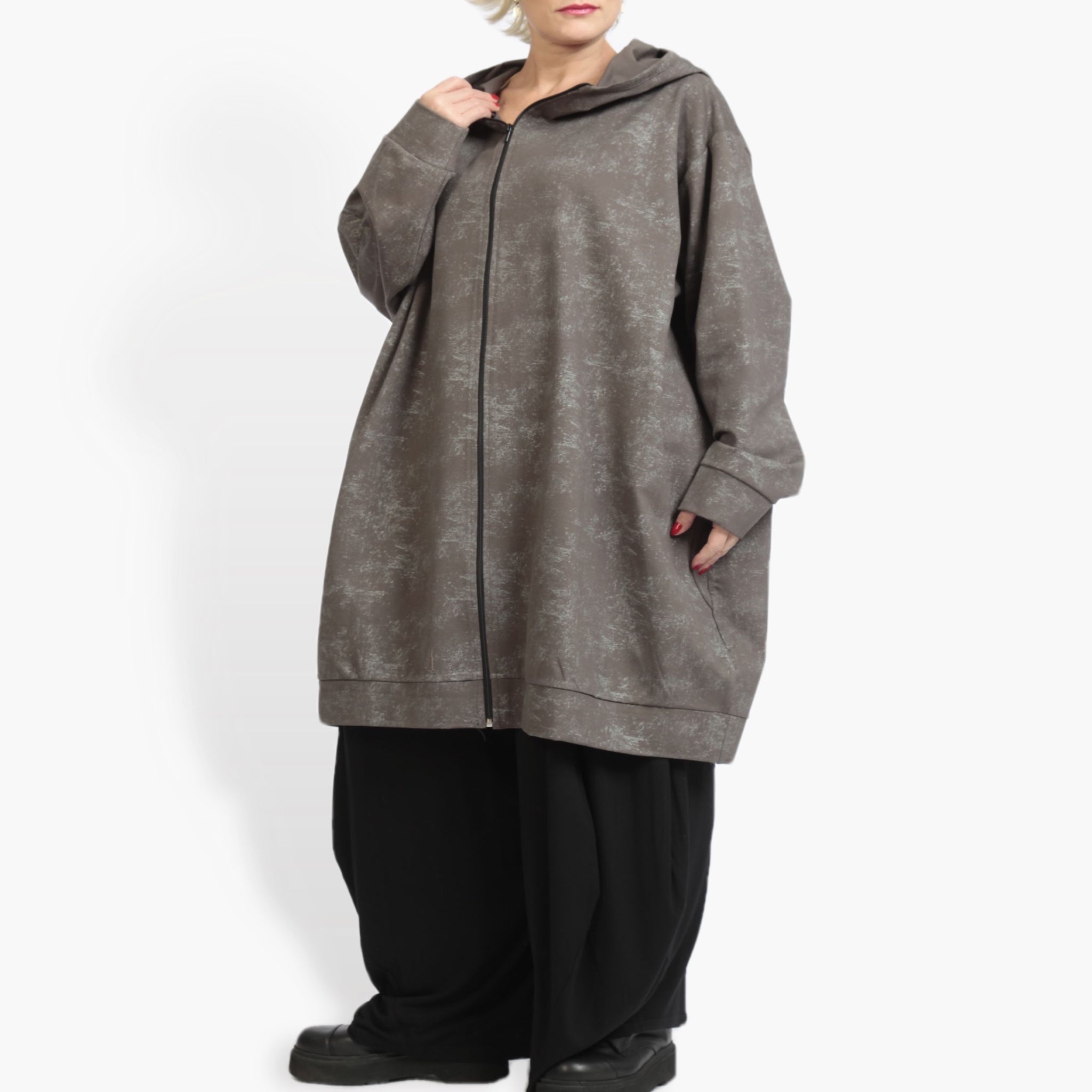  Ballonjacke von AKH Fashion aus Viskose, 0958.06819, Grau, Schick, Modern, Bequem