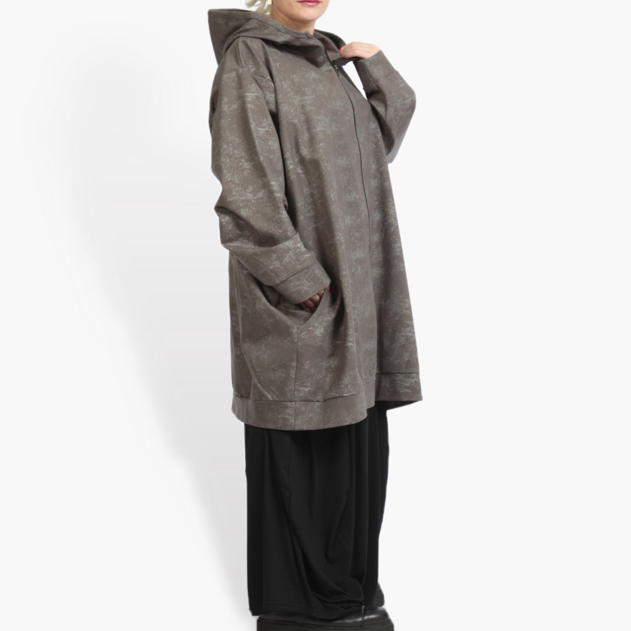  Ballonjacke von AKH Fashion aus Viskose, 0958.06819, Grau, Schick, Modern, Bequem