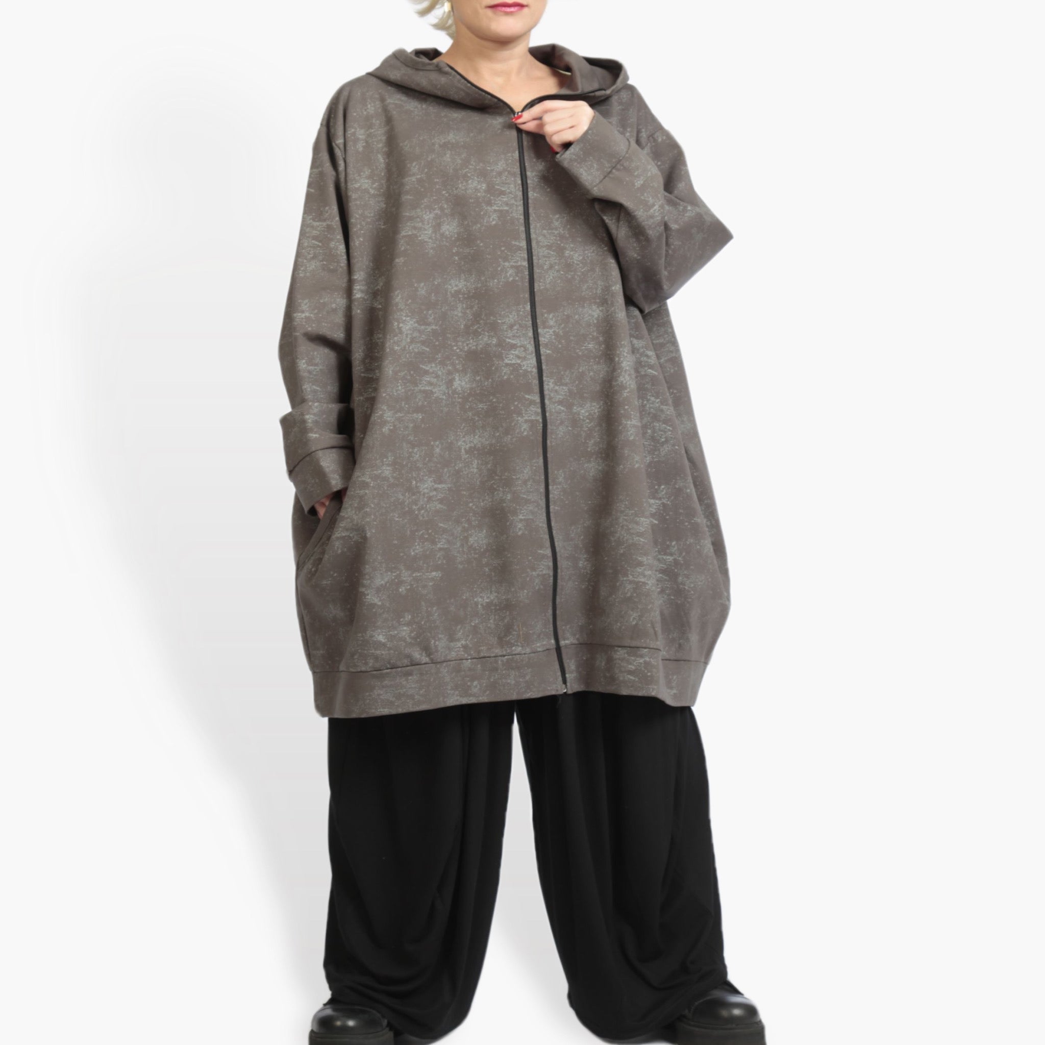  Ballonjacke von AKH Fashion aus Viskose, 0958.06819, Grau, Schick, Modern, Bequem