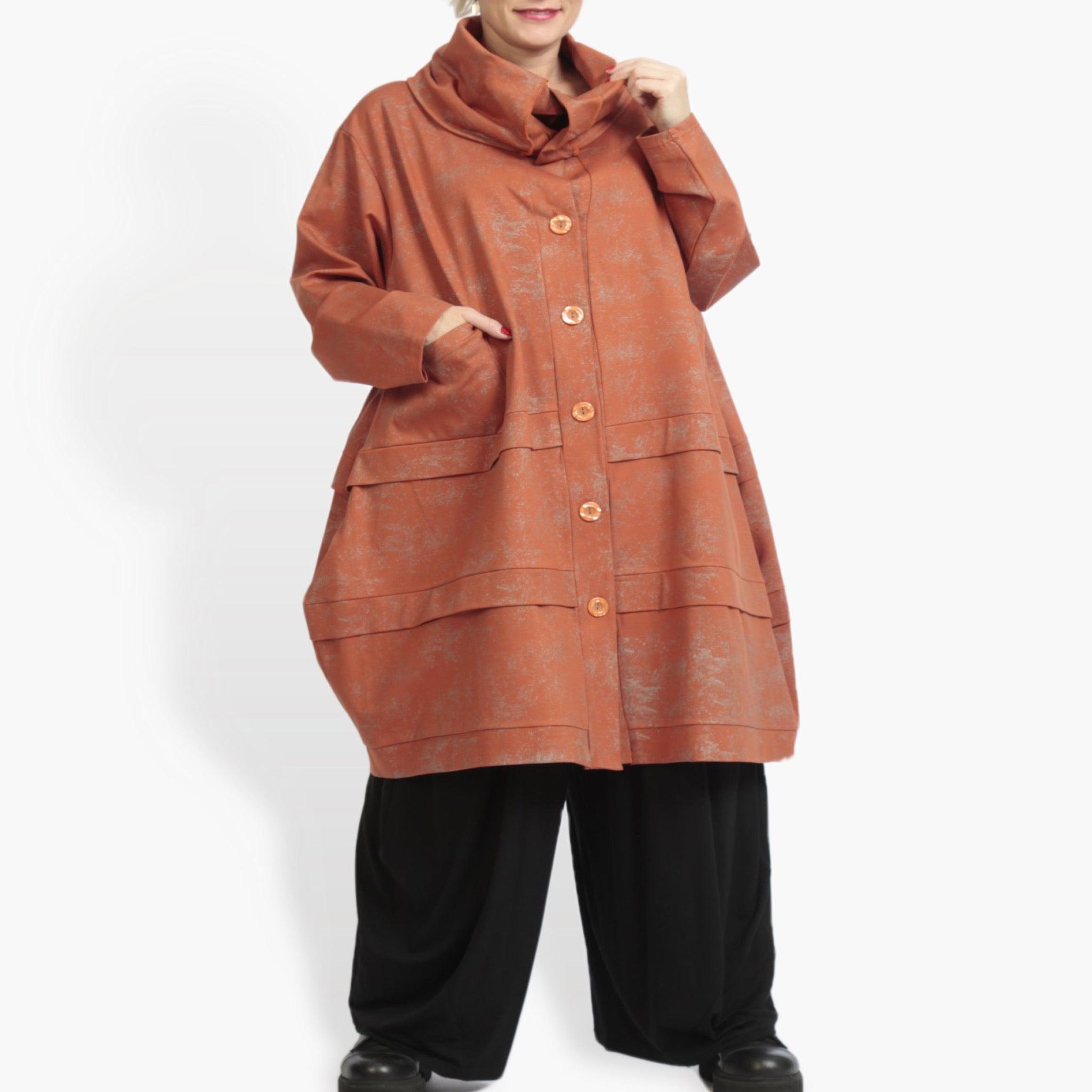  Ballonmantel von AKH Fashion aus Viskose, 0958.06823, Terracotta, Schick, Modern, Bequem