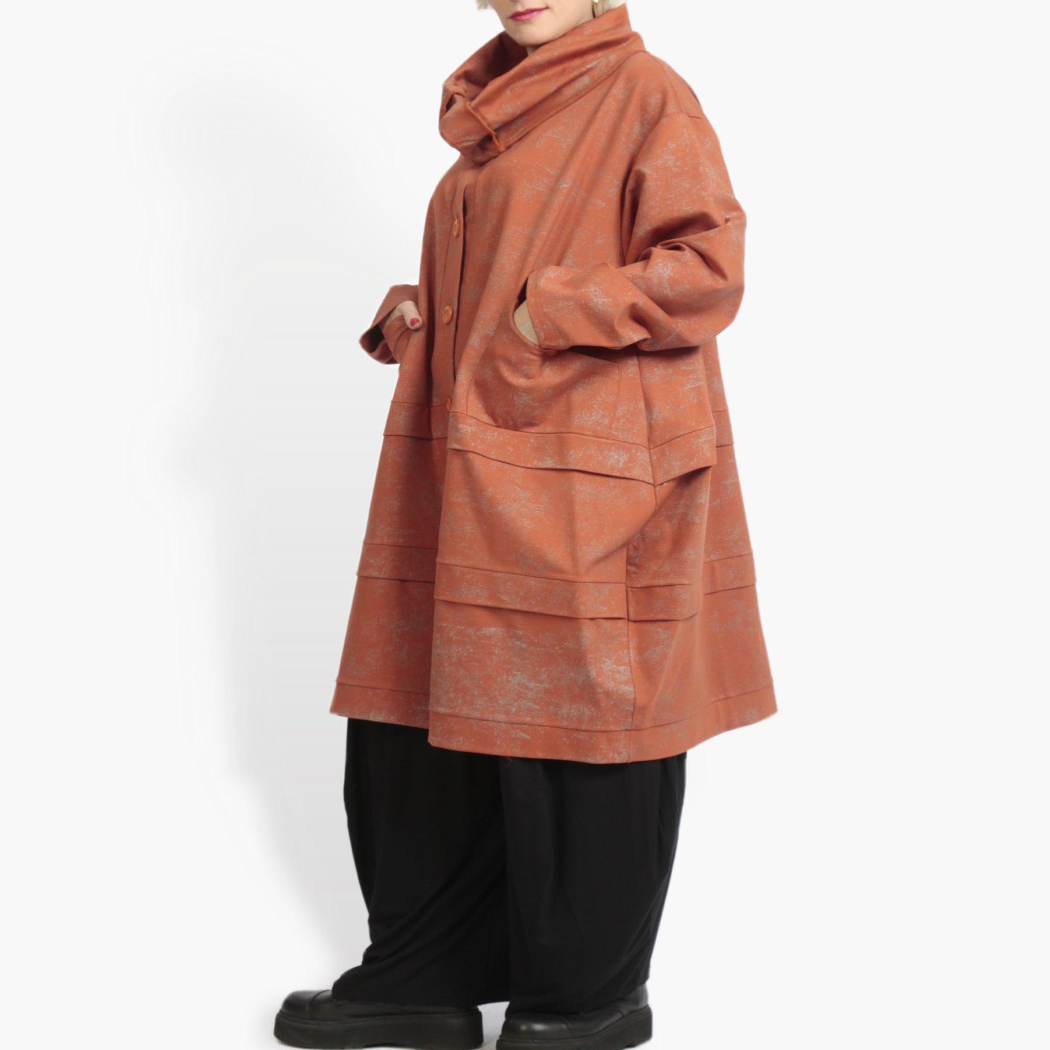  Ballonmantel von AKH Fashion aus Viskose, 0958.06823, Terracotta, Schick, Modern, Bequem