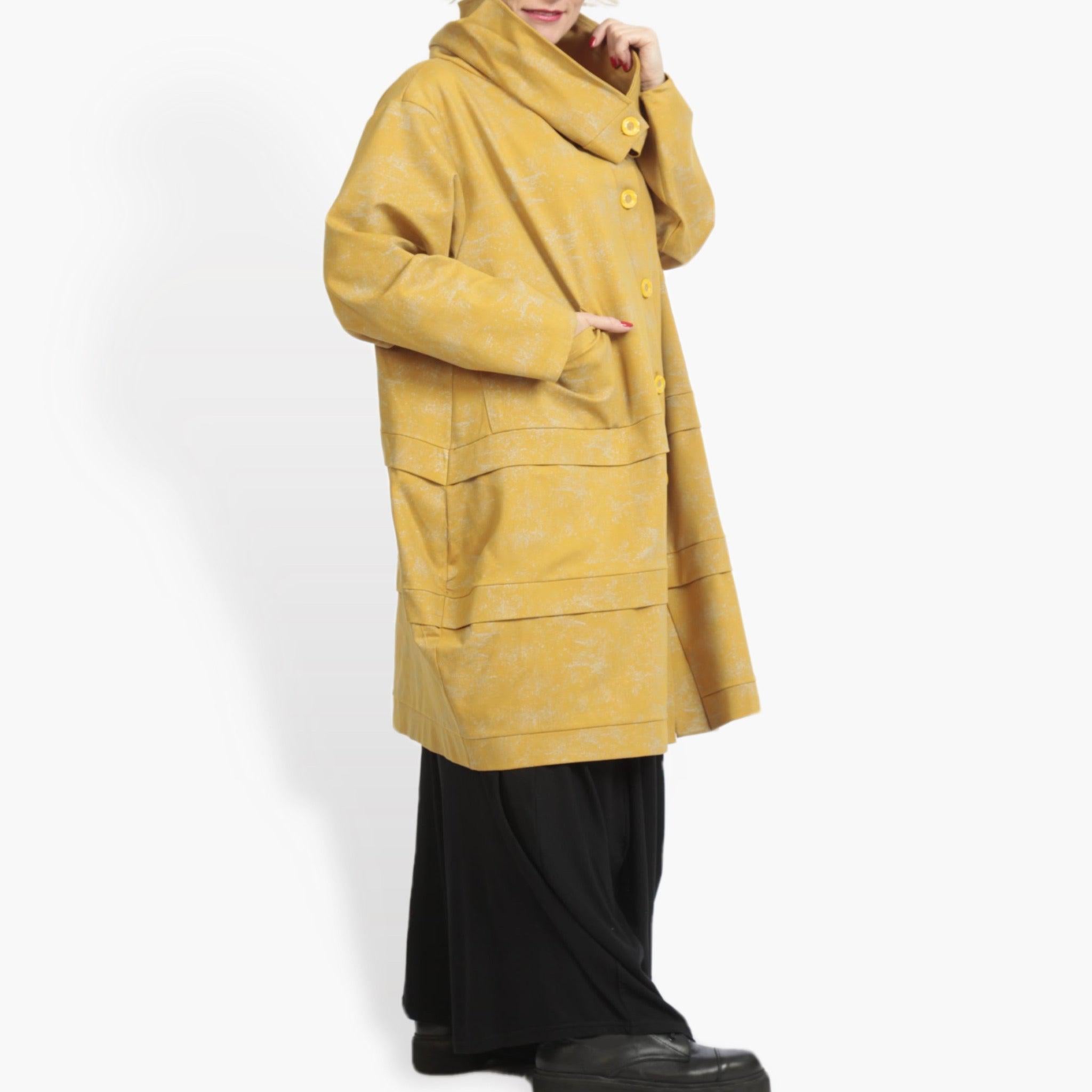  Ballonmantel von AKH Fashion aus Viskose, 0958.06823, Senf, Schick, Modern, Bequem