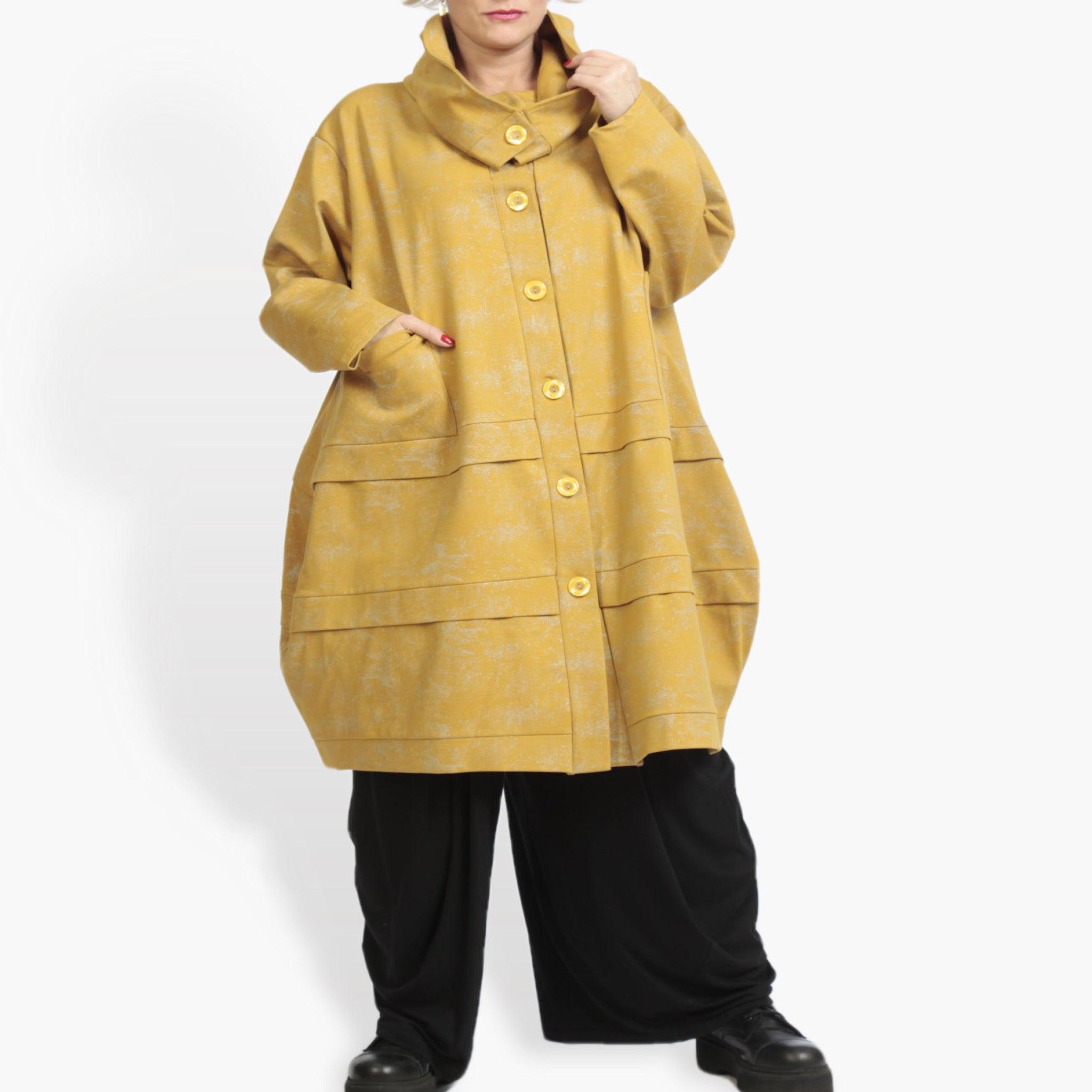  Ballonmantel von AKH Fashion aus Viskose, 0958.06823, Senf, Schick, Modern, Bequem