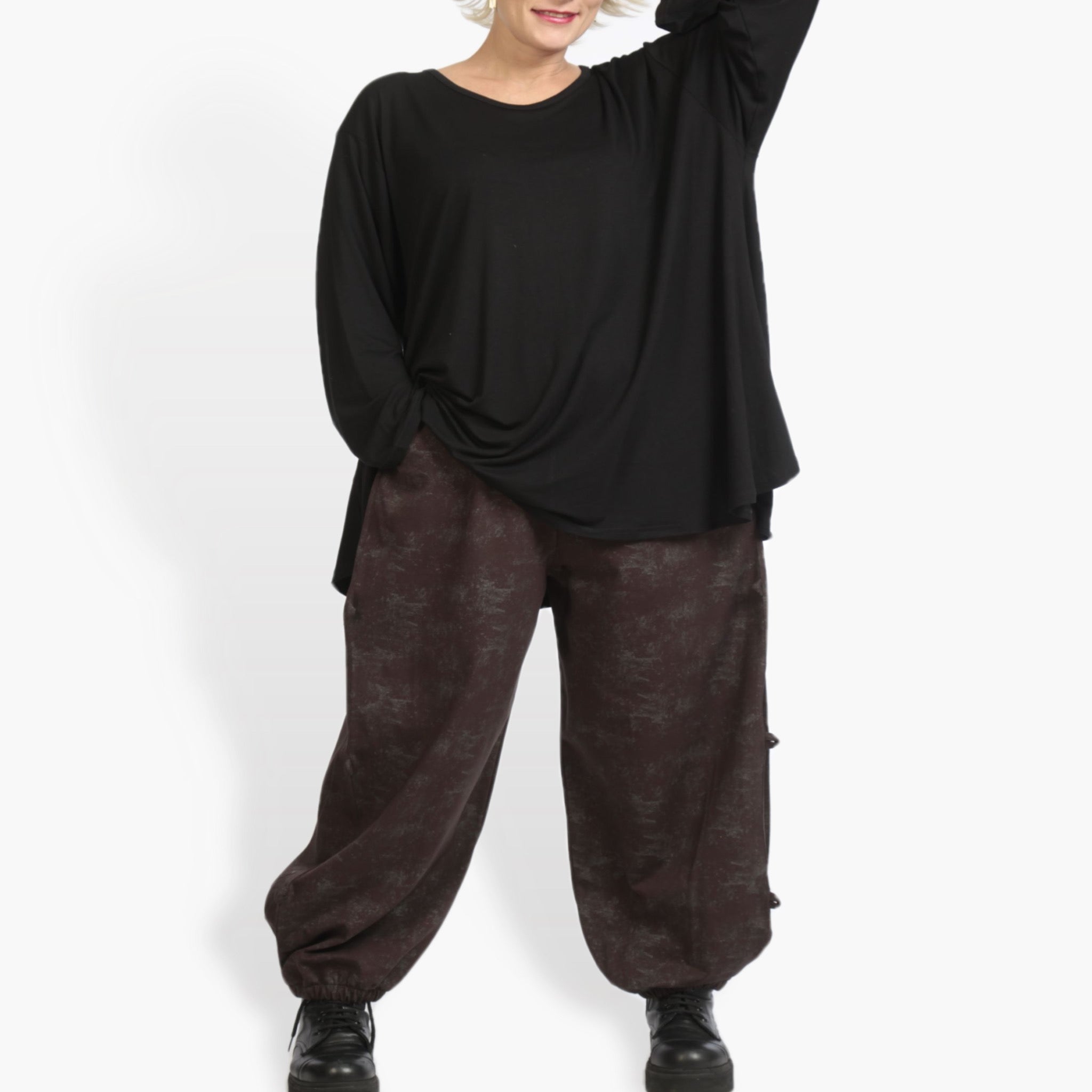  Hose von AKH Fashion aus Materialmix, 0958.06824, Braun, Schick, Modern, Bequem